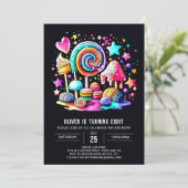 Invitation Wonderland Whimsy Anniversaire (Debout devant)