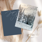 Invitation Wonderland Woodland Mariage de script de neige