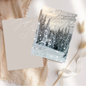 Invitation Wonderland Woodland Mariage de script de neige