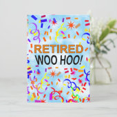 Invitation Woo Hoo Confetti Parti Ciel Bleu (Debout devant)