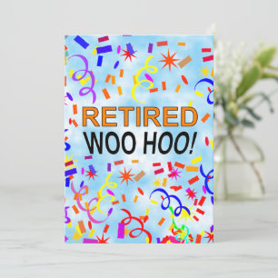 Invitation Woo Hoo Confetti Parti Ciel Bleu