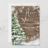 Invitation Wood He ou She À feuillage persistant Winter Genre (Devant)