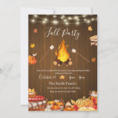 Invitation wooden thanksgiving gathering party (Devant)