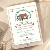 Invitation Woodland Animals Baby Book Douche