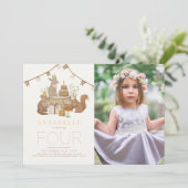 Invitation Woodland Animals Forest Party Anniversaire de enfa (Debout devant)