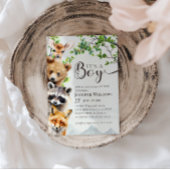 Invitation Woodland Animals Greenery It’s a Boy Baby Shower