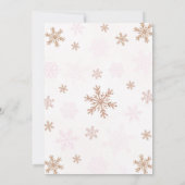 Invitation Woodland Animals Pink Winter Onederland Birthday (Dos)