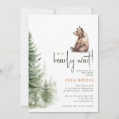Invitation Woodland Animals "We Can Bearly Wait!" All in One (Devant)