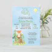 Invitation Woodland apporte un Baby shower de livre (Debout devant)
