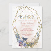 Invitation Woodland Baby Girl Douche (Devant)