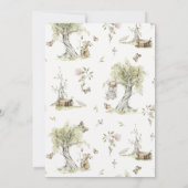 Invitation Woodland Boy Wild Forest Animals Baby Shower  (Dos)