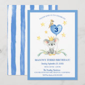 Invitation Woodland Bush Baby Koala anniversaire de enfant (Devant / Derrière)
