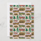 Invitation Woodland Camper Baby Girl Douche (Dos)