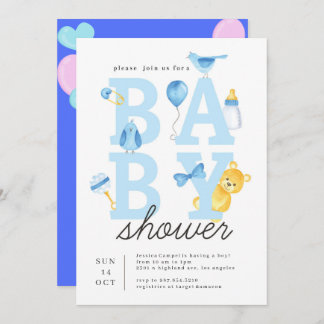 Invitation Woodland C'est un baby shower d'amis de la forêt