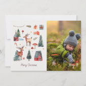 Invitation Woodland Christmas Photo Card (Devant)