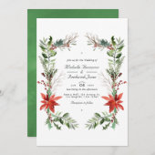 Invitation Woodland Christmas QR Code RSVP Mariage (Devant / Derrière)