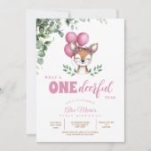 Invitation Woodland Deer Rose greenergirl Premier anniversair (Devant)