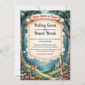 Invitation Woodland Enchanted Forest Castle Fairytale Mariage (Devant)