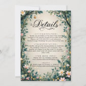 Invitation Woodland Enchanted Forest Castle Fairytale Mariage (Dos)