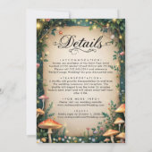 Invitation Woodland Enchanted Forest Castle Fairytale Mariage (Dos)