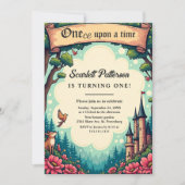 Invitation Woodland Enchanted Forest Fairytale 1st Birthday (Devant)