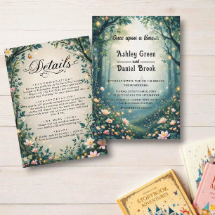 Invitation Woodland Enchanted Forest Fairytale Mariage