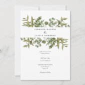 Invitation Woodland Eucalyptus Mariage de verdure (Devant)
