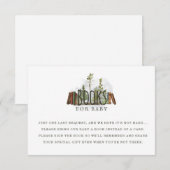 Invitation Woodland Forest Books for Baby shower Book Request (Devant / Derrière)