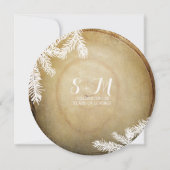 Invitation Woodland Forest Center Coupe Tree 25E Anniversaire (Dos)