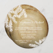 Invitation Woodland Forest Center Coupe Tree 25E Anniversaire (Devant / Derrière)