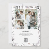 Invitation Woodland Forest Deer QR Code Fête des mariées phot (Dos)