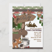 Invitation Woodland Forest Friends Anniversaire de enfant Par (Devant)