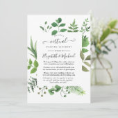 Invitation Woodland Forest Greenery Mariage virtuel en ligne (Debout devant)