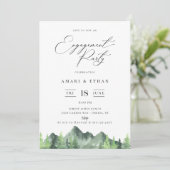 Invitation Woodland Forest Mountain Engagement Party (Debout devant)