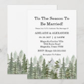 Invitation Woodland Forest Wedding Green (Devant / Derrière)