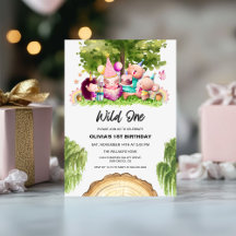 Woodland Forest Wild One Girl 1er anniversaire fêt