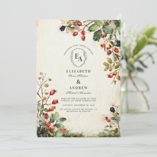 Invitation Woodland Forry Mariage (Debout devant)