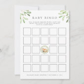 Invitation Woodland Fox Baby shower Bingo Game Card (Devant)