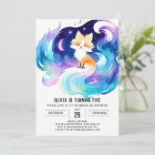 Invitation Woodland Fox Magie Anniversaire (Debout devant)