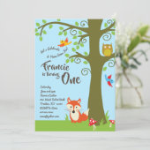 Invitation Woodland Friends Anniversaire Party (Debout devant)