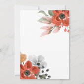 Invitation Woodland Greenery Baby shower par courrier (Dos)