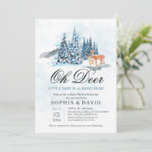 Invitation  Woodland Hills Oh Deer Baby Shower (Debout devant)