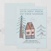 Invitation Woodland Home Doodle House (Devant / Derrière)