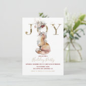 Invitation Woodland Joy Red Fox Fête (Debout devant)