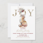Invitation Woodland Joy Red Fox Fête (Devant)