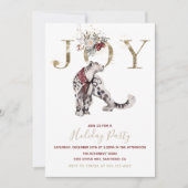Invitation Woodland Joy Snow léopard Fête (Devant)