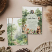 Invitation Woodland Laisser l'aventure commencer le Baby show