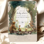 Invitation Woodland Laisser l'aventure commencer le Baby show<br><div class="desc">Voici l'invitation de la fête du Baby shower Woodland! Cette adorable invitation présente une charmante scène boisée avec un ours mignon, papillon, cerf, renard, écureuil, raton laveur, hérisson et hibou. Notre invitation est personnalisable, de sorte que vous pouvez facilement modifier le texte pour s'adapter aux détails de votre parti. Choisissez...</div>