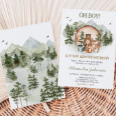 Invitation Woodland Laisser l'aventure commencer le Baby show