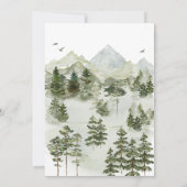 Invitation Woodland Laisser l'aventure commencer le Baby show (Dos)